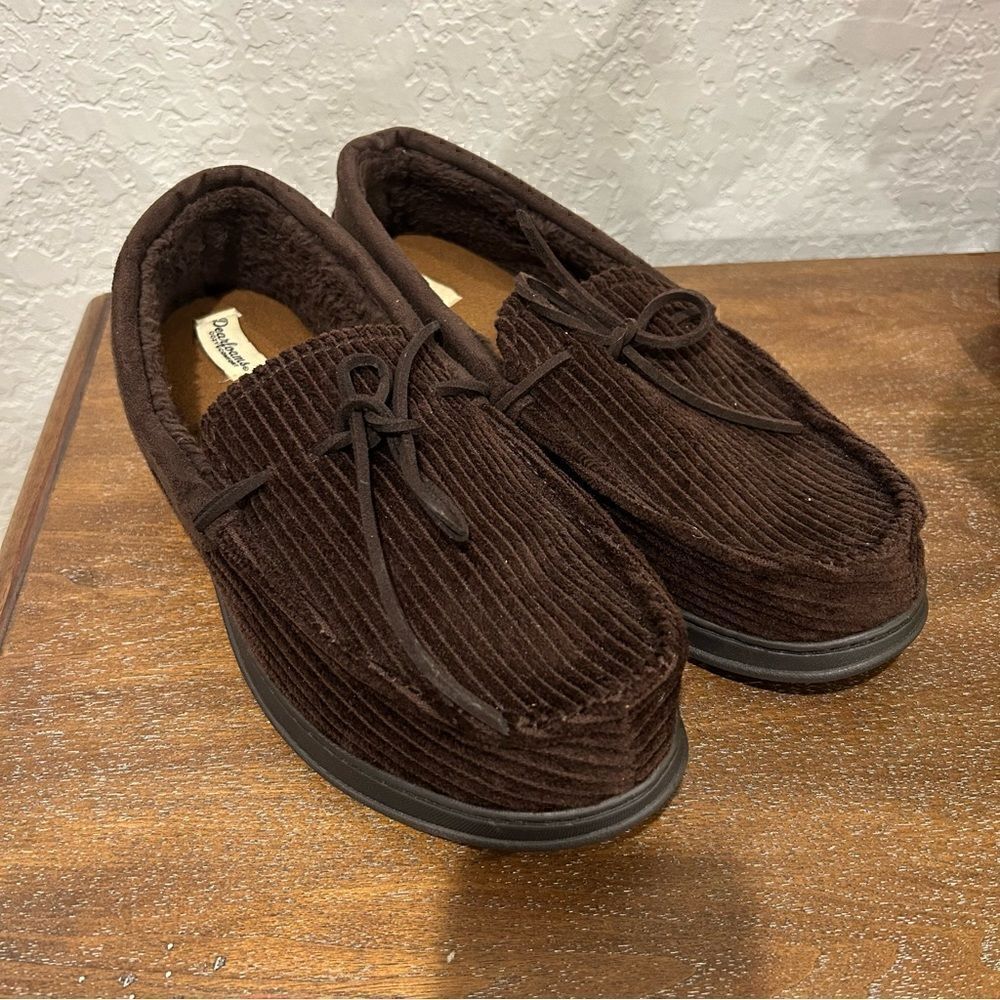 Dearfoams Corduroy Slip On Casual Slipper Shoes